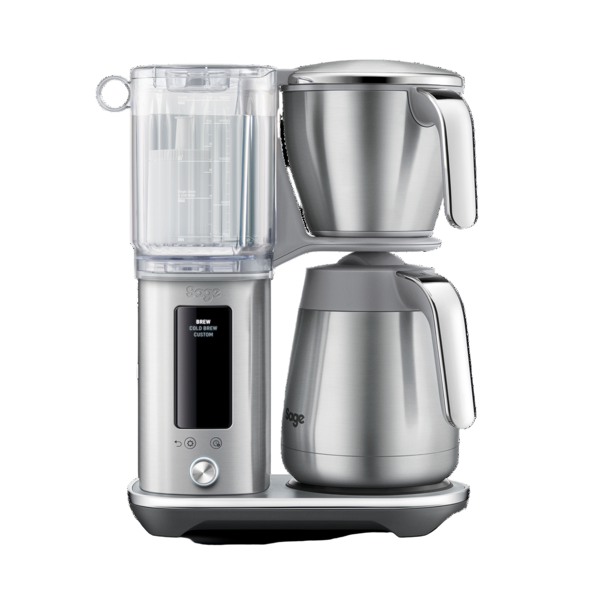 Sage the Luxe Brewer Thermal in brushed stainless steel with its dual-wall thermal carafe, official product view