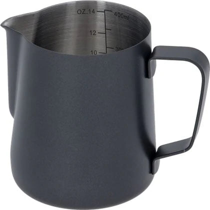 350ml Milk Pitcher | Stainless Steel Latte Art Frothing Jug (Black)