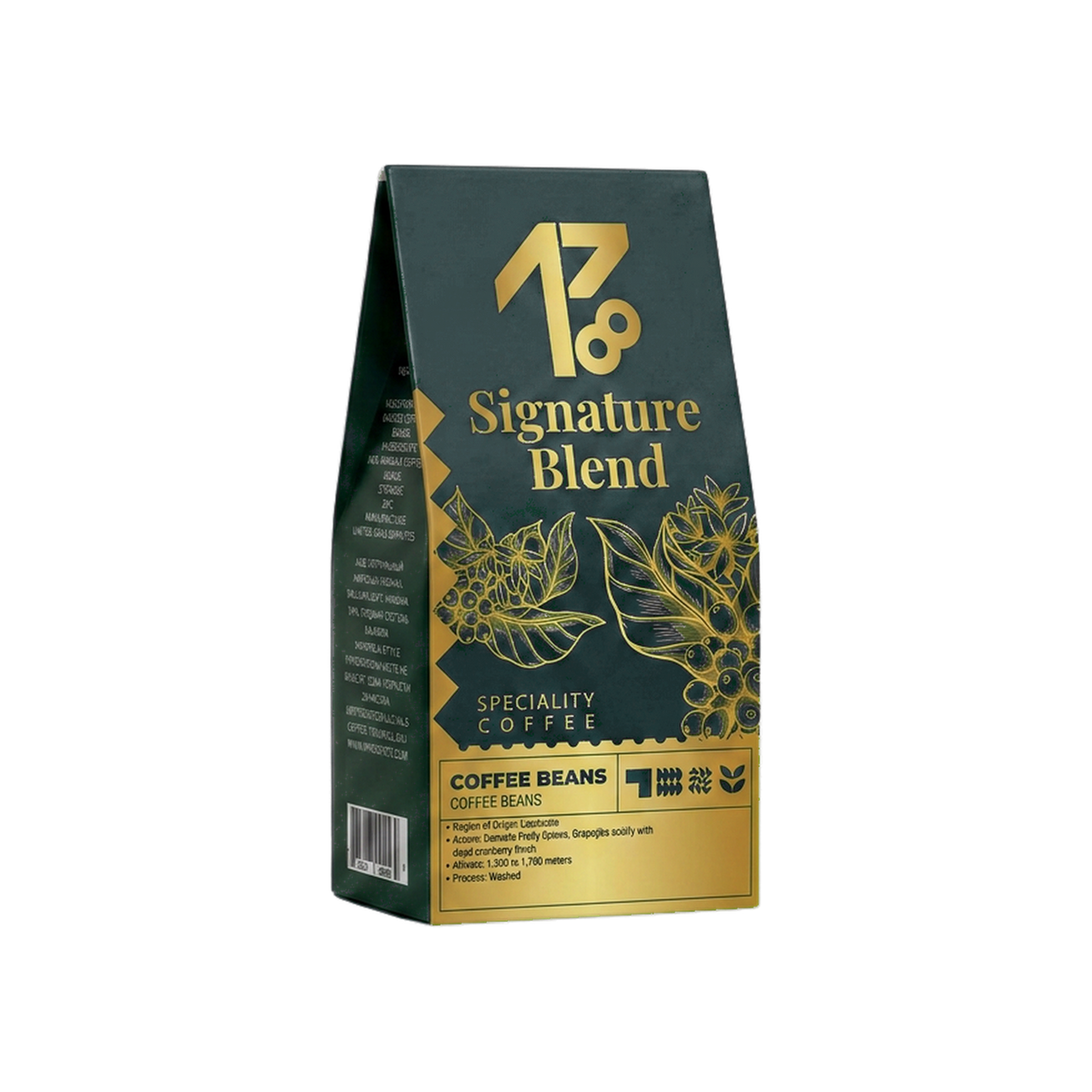 1718 Signature Blend Coffee Beans — square product photo with transparent padding