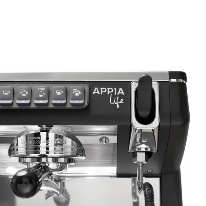 Nuova Simonelli Appia Life XT 3 Group Volumetric Espresso Machine - BeanBurds CMI Equipment Black Espresso Machine