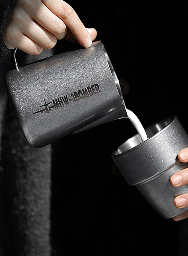 MHW-3Bomber - Milk Pitcher 3.0 450ml - Matte Black Round Spout