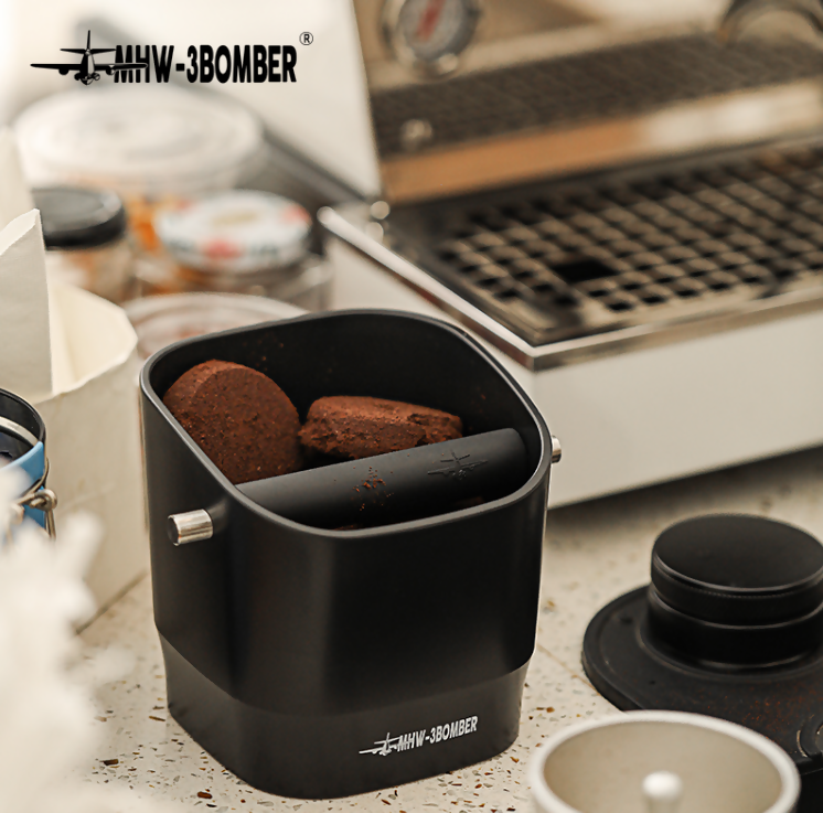 MHW-3Bomber - Square Knock Box 1.2l - Black - BeanBurds CoffeeDesk Default Title Knock Box