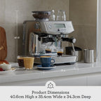 Sage - The Barista Pro - BeanBurds Breville Brushed Stainless Steel Coffee Machine