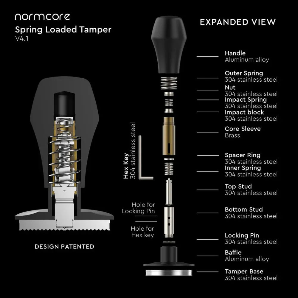 Normcore Spring-loaded Tamper V4.1 with Click Sound