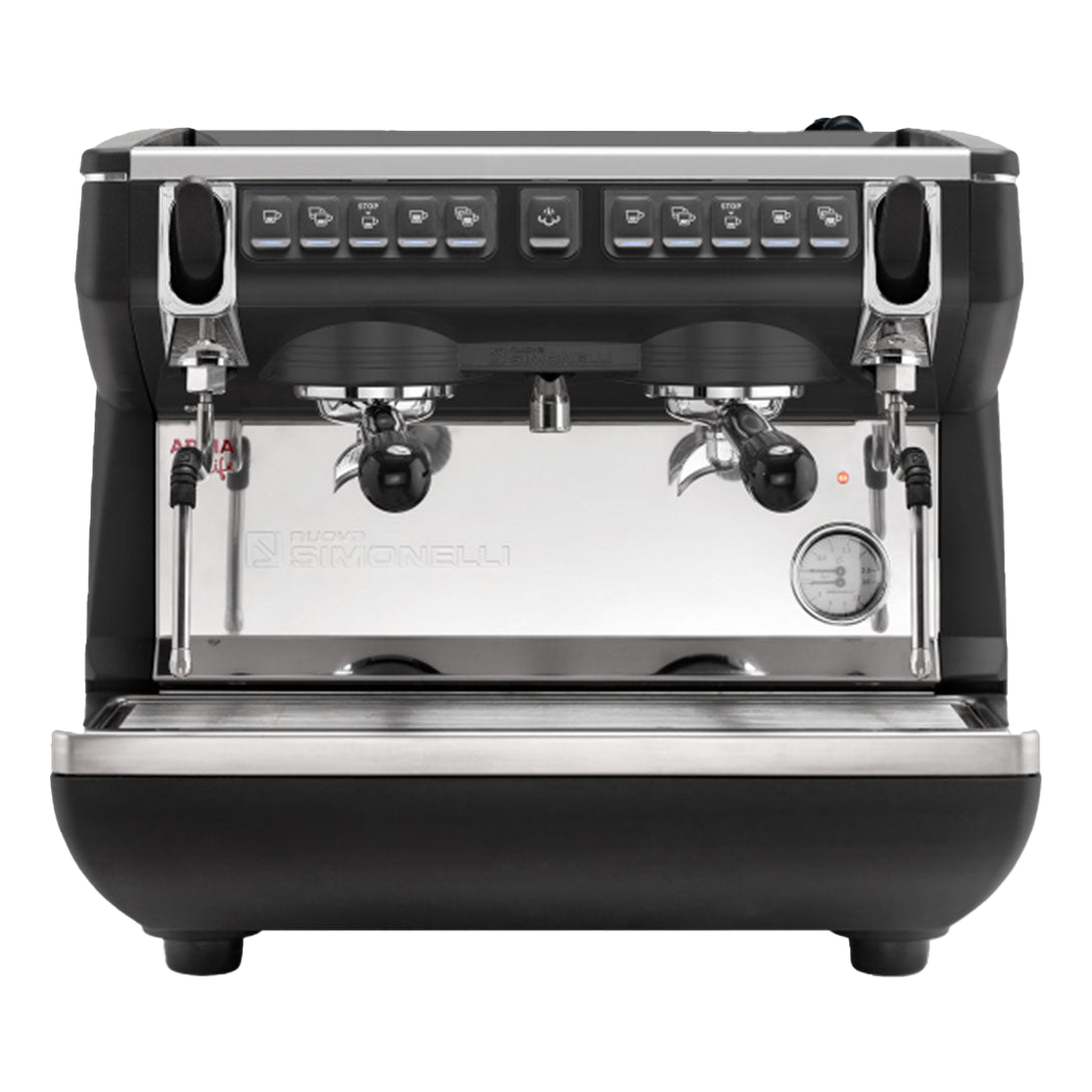 Nuova Simonelli Appia Life Compact 2 Group Volumetric - BeanBurds CMI Equipment Black / 8 liter boiler Coffee Machine