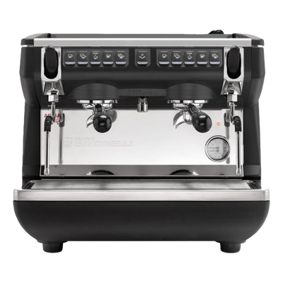 Nuova Simonelli Appia Life Compact 2 Group Volumetric - BeanBurds CMI Equipment Black / 8 liter boiler Coffee Machine