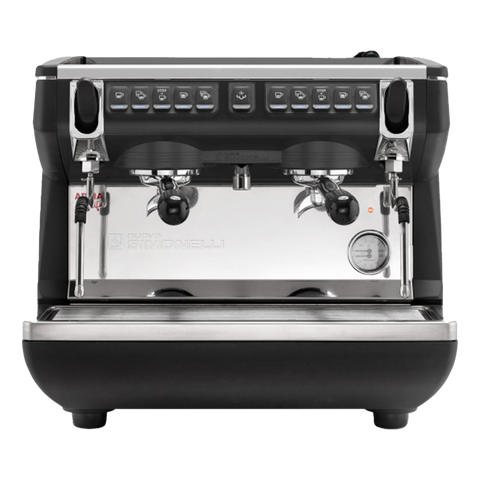 Nuova Simonelli Appia Life Compact 2 Group Volumetric - BeanBurds CMI Equipment Black / 8 liter boiler Coffee Machine