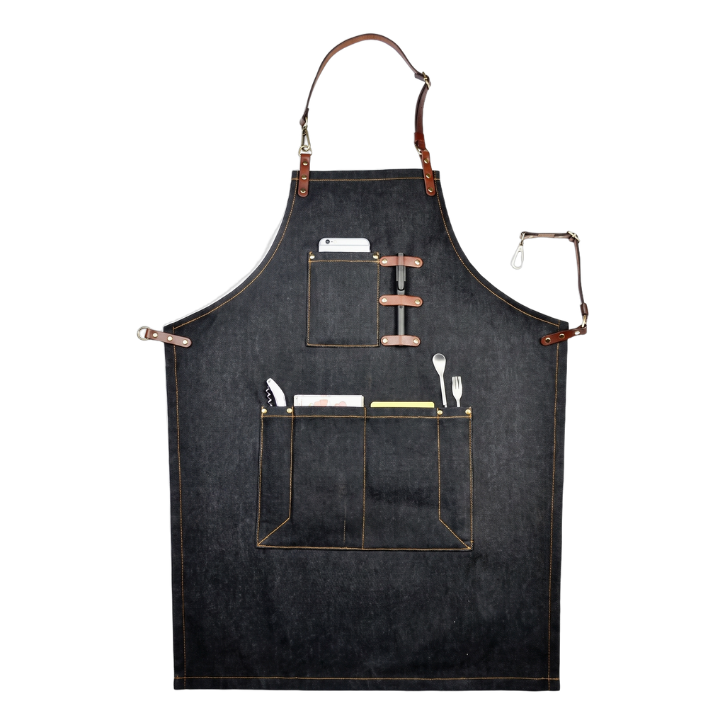 Barista Space Apron - BeanBurds Saraya Coffee Black Barista Apron