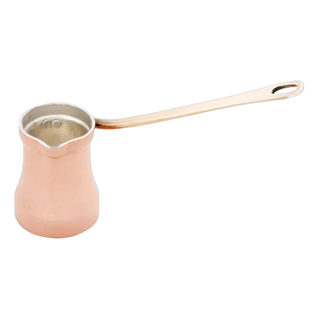 SOY Copper Cezve Turkish Coffee Pot Silver Lining – Right Handed