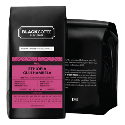 Ethiopia Guji Hambela - BeanBurds Black Coffee by Cafe Younes 250g (10- 12 Cups) / Whole Beans Coffee Beans