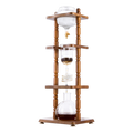 Yama 6-8 Cup Cold Drip Maker Curved Brown Wood Frame - BeanBurds Brewing Gadgets Default Title Coffee Dripper