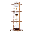 Yama 6-8 Cup Cold Drip Maker Curved Brown Wood Frame - BeanBurds Brewing Gadgets Default Title Coffee Dripper