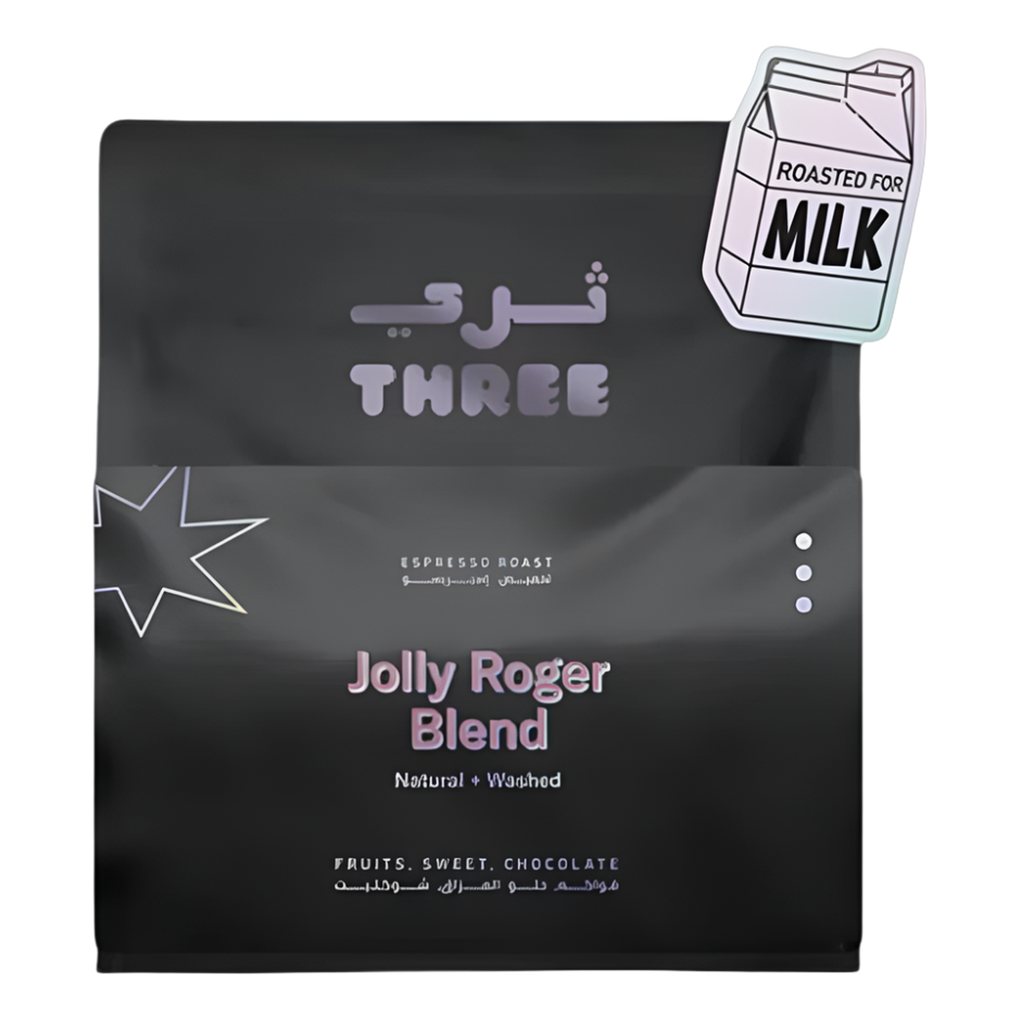 Jolly Roger Blend - Milk-focused - BeanBurds THREE Specialty Coffee 250g (10- 12 Cups) / Whole Bean / Espresso Roast Coffee Beans