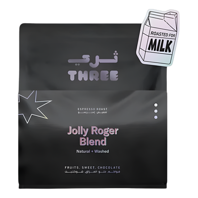 Jolly Roger Blend - Milk-focused - BeanBurds THREE Specialty Coffee 250g (10- 12 Cups) / Whole Bean / Espresso Roast Coffee Beans