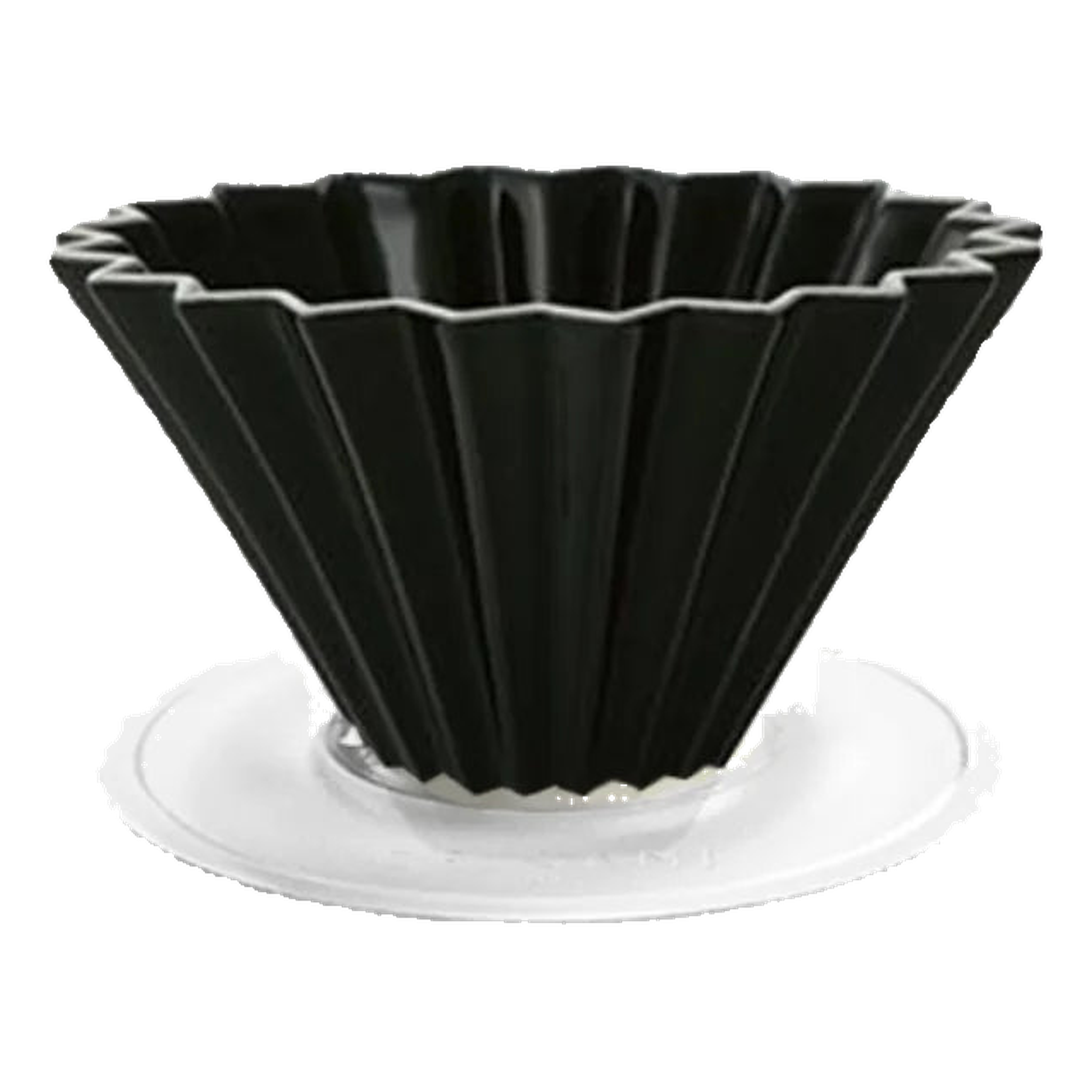 Origami Dripper M with Plastic Holder - BeanBurds Brewing Gadgets Matte Black Coffee Dripper