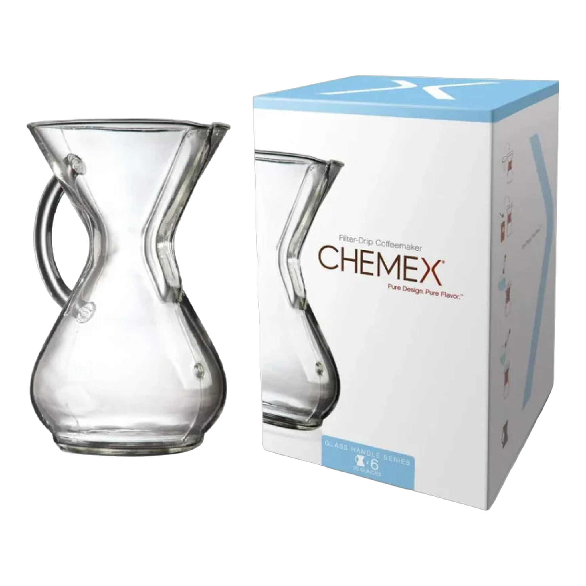 Chemex 6-Cup Glass Handle Coffeemaker - BeanBurds Brewing Gadgets Standard Coffee Maker