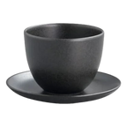 KINTO PEBBLE Cup & Saucer Set - BeanBurds Brewing Gadgets Black Server
