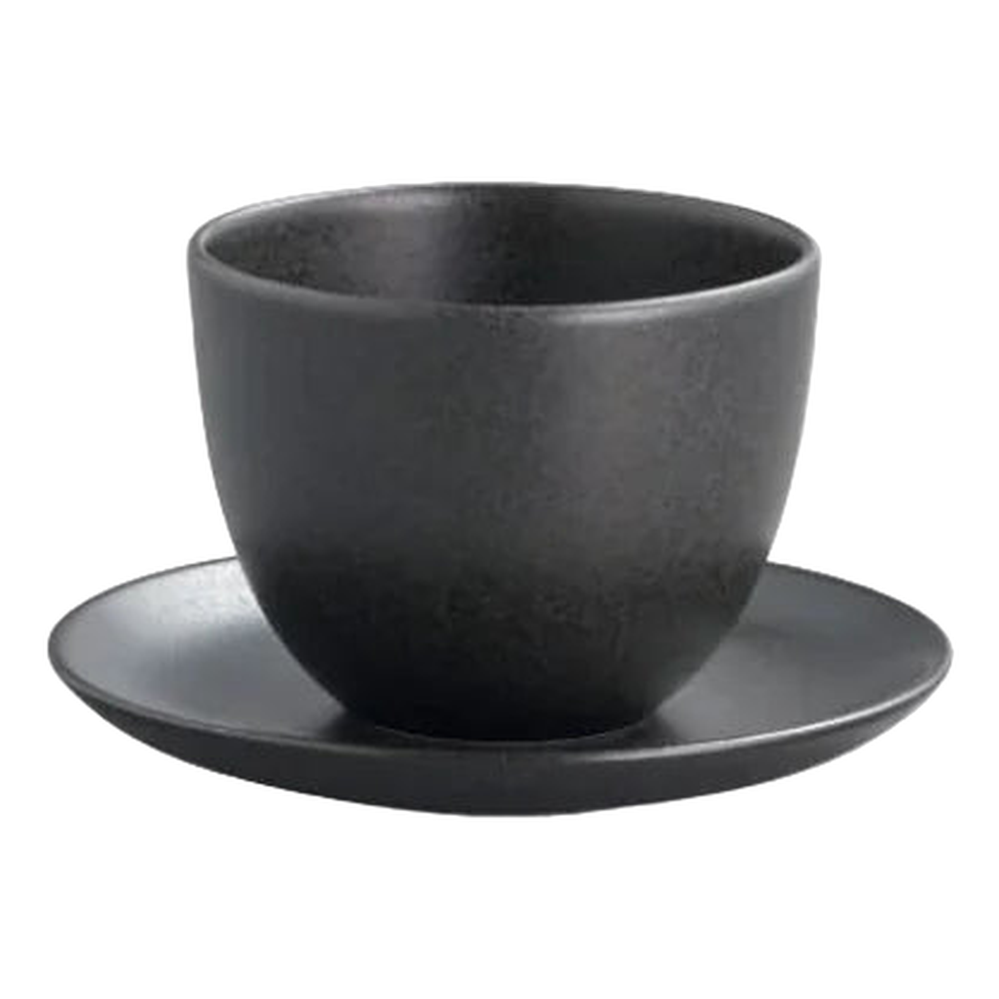 KINTO PEBBLE Cup & Saucer Set - BeanBurds Brewing Gadgets Black Server