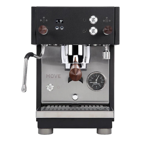 Profitec Move dual boiler espresso machine with walnut handles, BeanBurds UAE