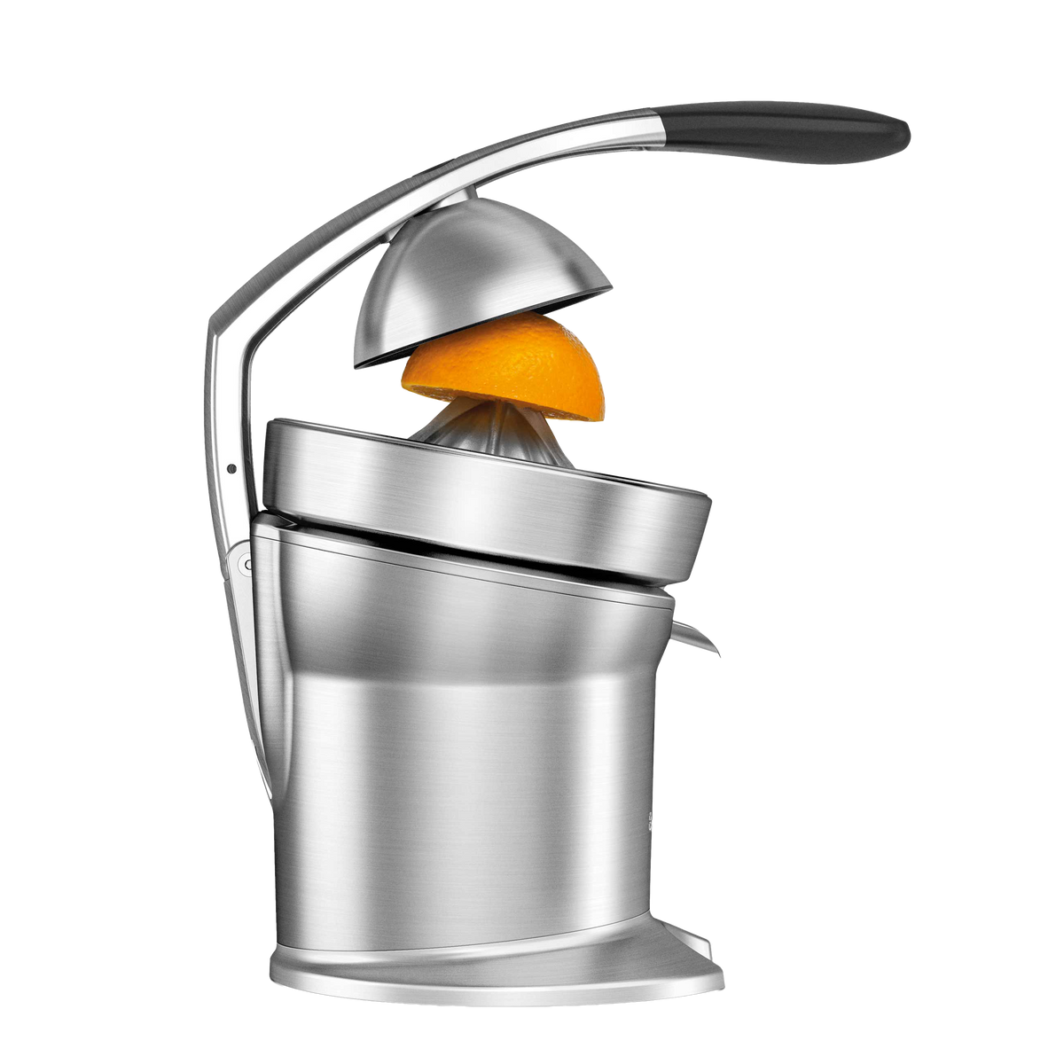 Sage the Citrus Press Pro, Quadra-Fin cone and drip-stop spout detail, official product view