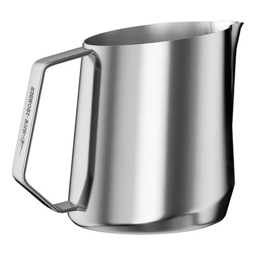 MHW-3Bomber GT Milk Pitcher U-Shape Spout, 400ml - BeanBurds Brewing Gadgets Glossy Grey Milk Jug