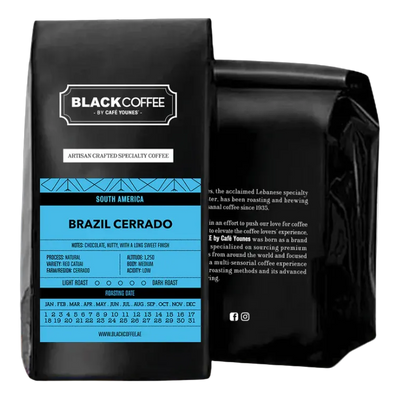 Brazil Cerrado - BeanBurds Black Coffee by Cafe Younes 250g (10-12 cups) / Whole Beans Coffee Beans