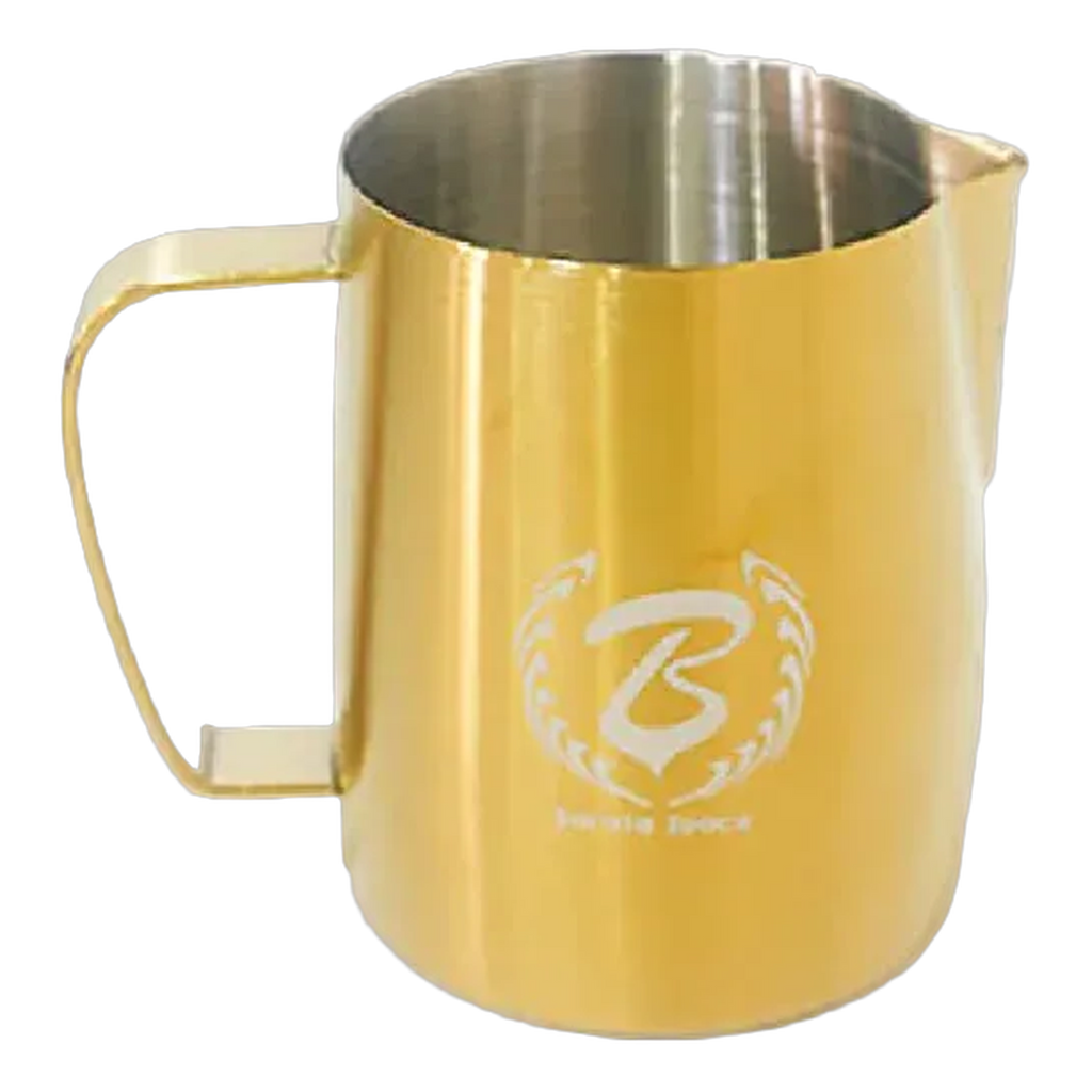 Barista Space Gold Milk Pitcher – Stainless Steel Jug for Latte Art