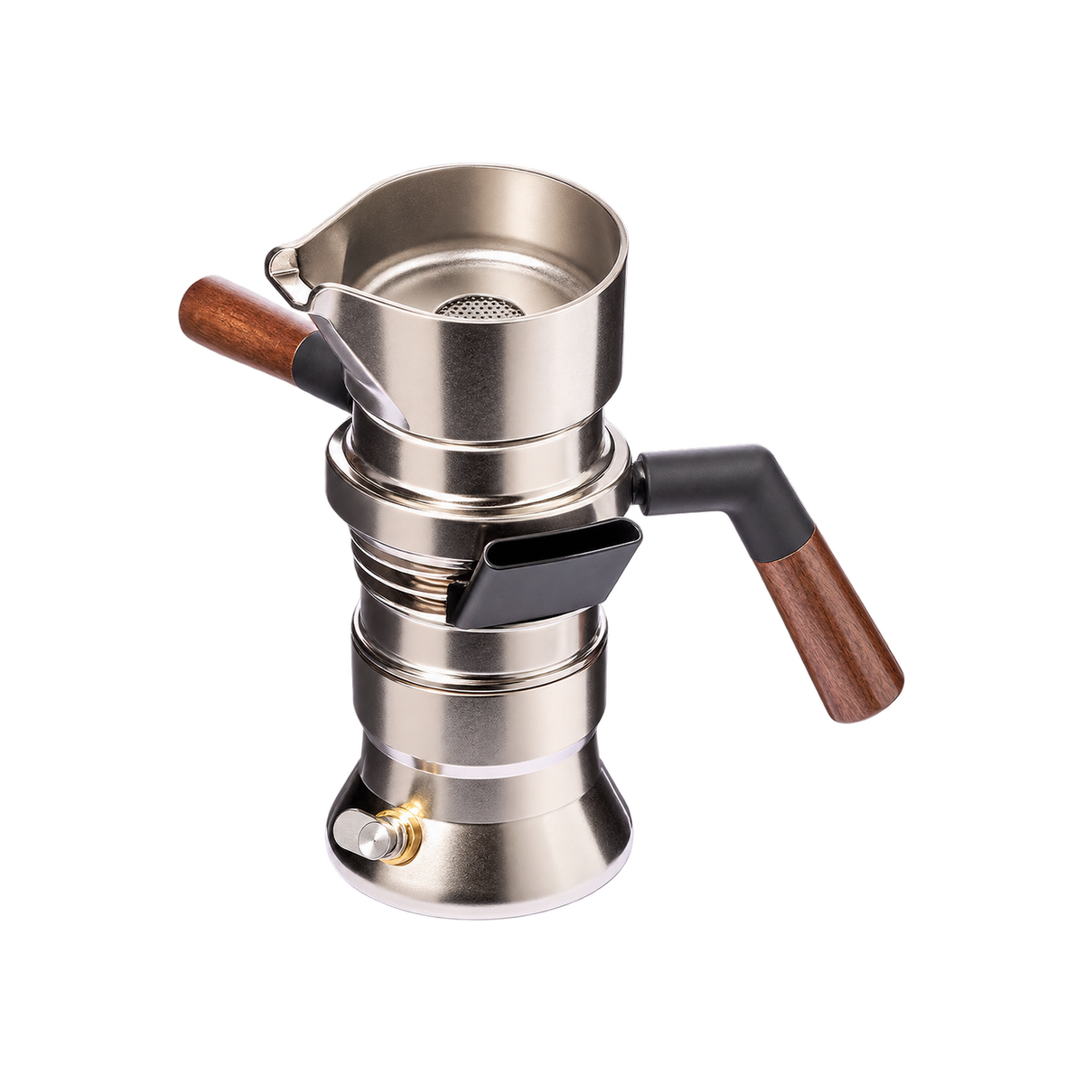 9Barista Espresso Machine MK2 Standard – Compact Stovetop Espresso Maker — product view on transparent background