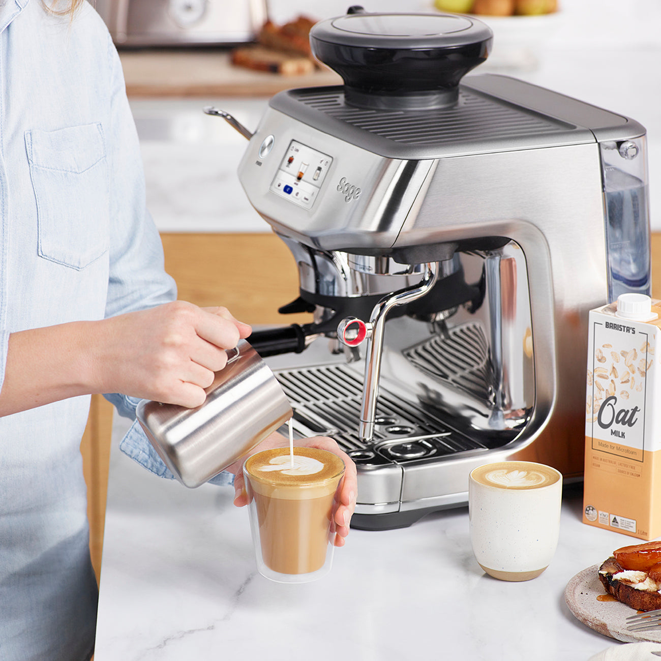 the Barista Touch™ Impress – with Cold Extraction - BeanBurds Breville Silver