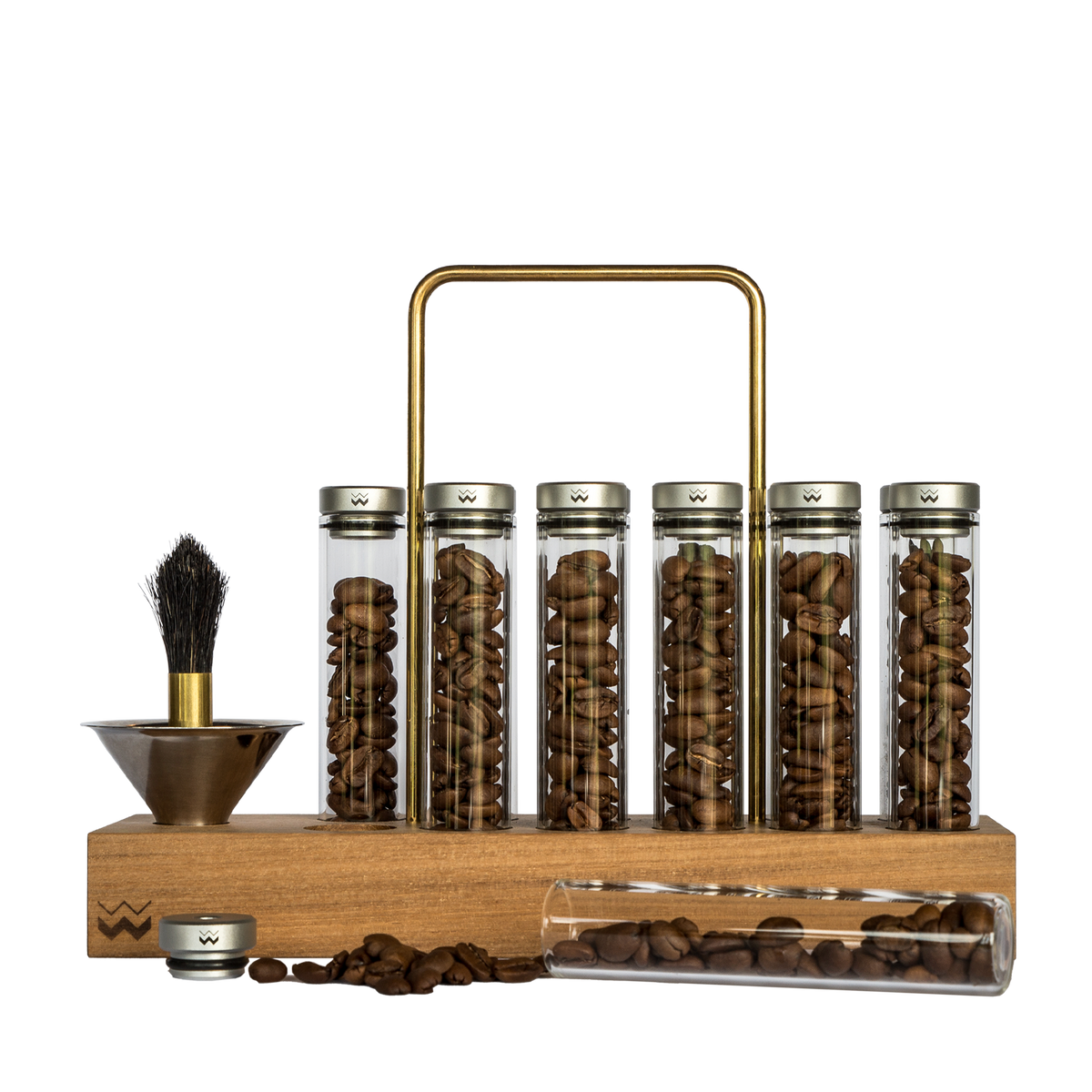 Weber Workshops Bean Cellar Glass with teak and brass cap