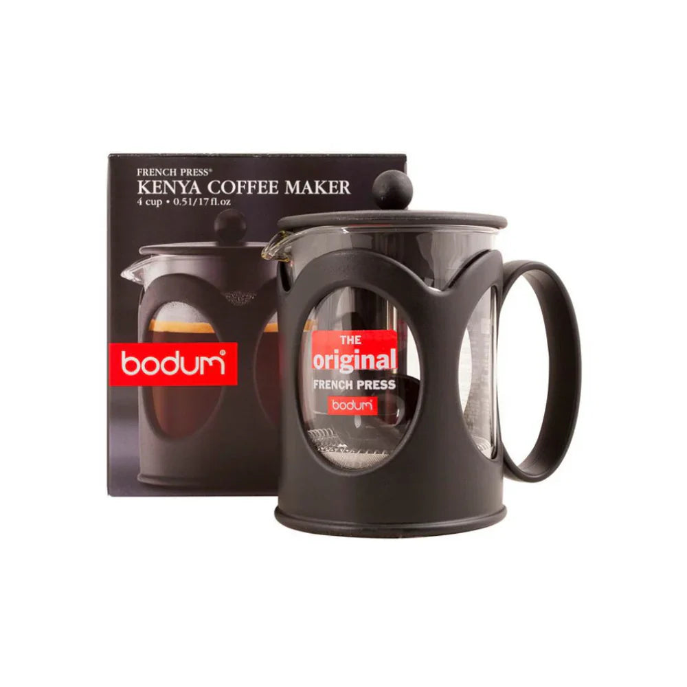 Bodum Kenya French Press Coffee Maker – 4 Cup Manual Brewer (500ml) - BeanBurds Brewing Gadgets 4 Cups Coffee Maker