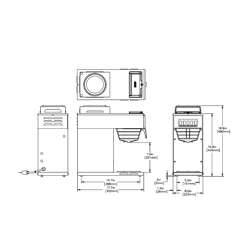 Bunn Coffee Maker-VP17A-2 (1U/1L)