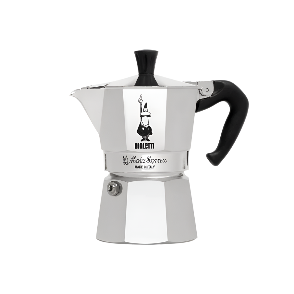 Bialetti Moka Express Coffee Maker - Silver - BeanBurds Brewing Gadgets 3 Cups Brewing Equipment