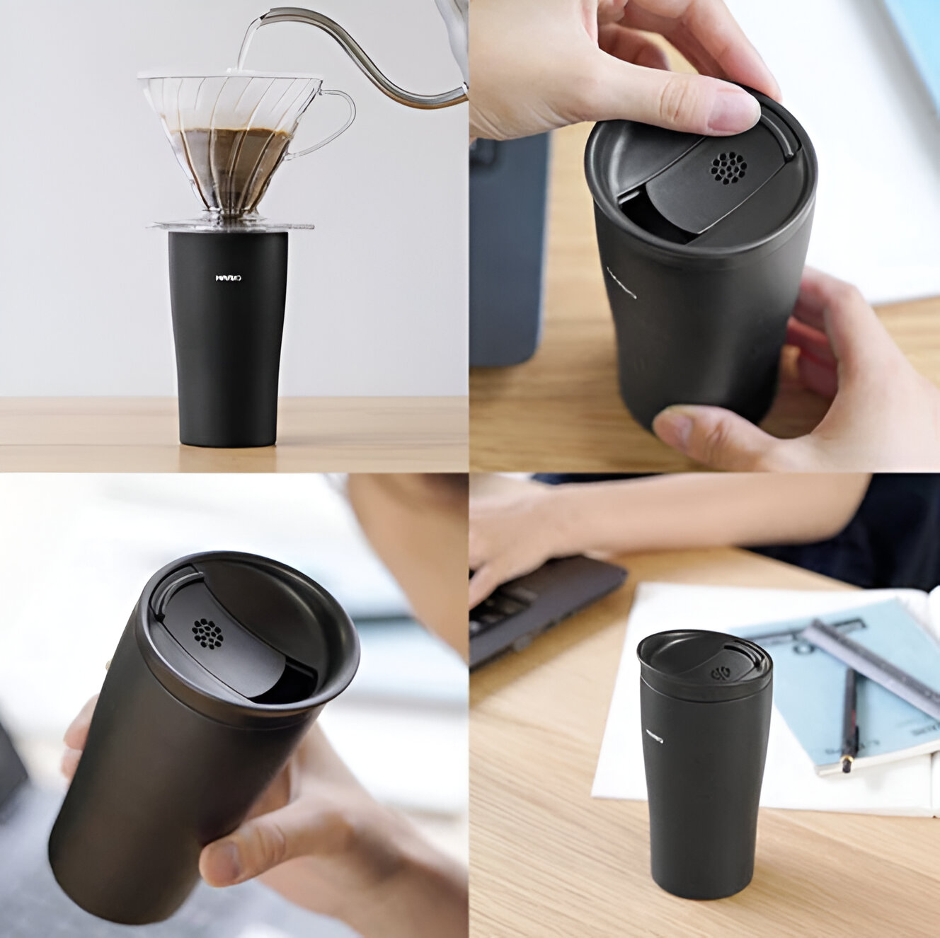 Hario Insulated Tumbler with Lid 300 - BeanBurds CMI Equipment Accessories