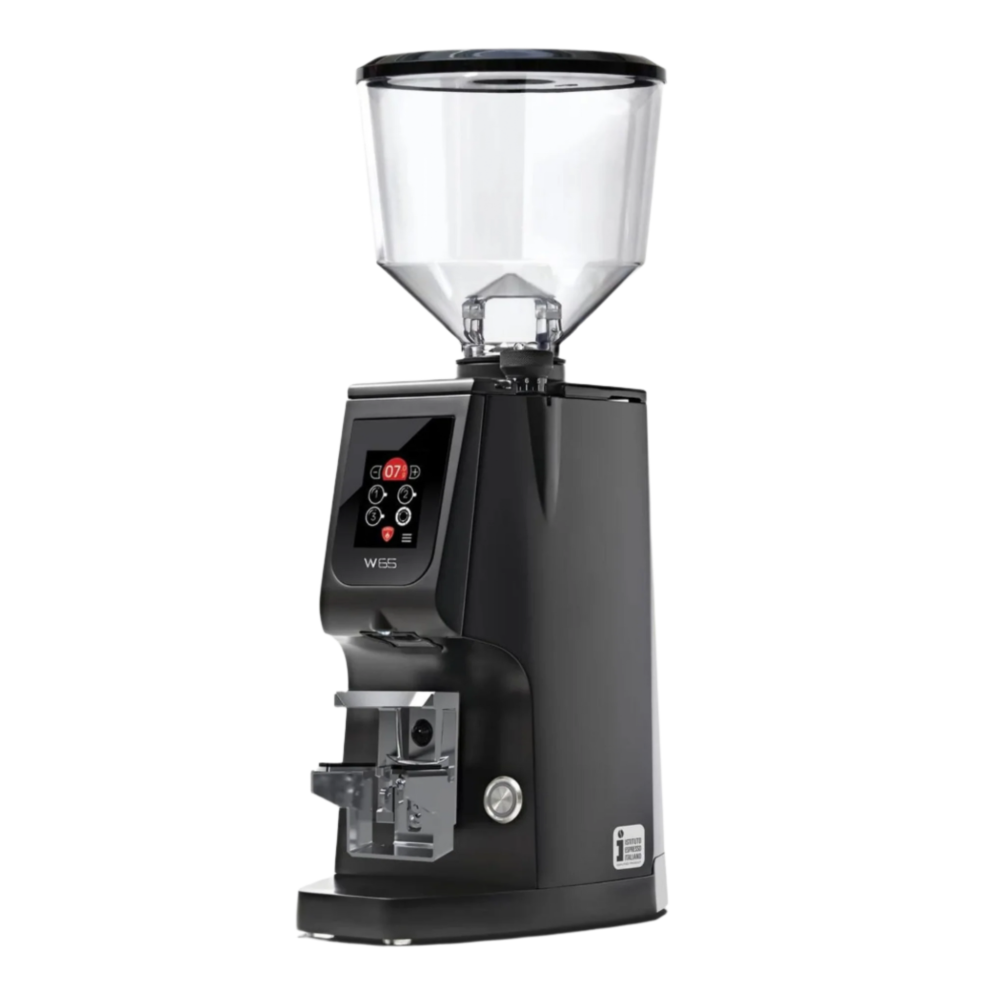 Eureka Atom W65 Coffee Grinder with Scale - BeanBurds CMI Equipment Black Coffee Grinders