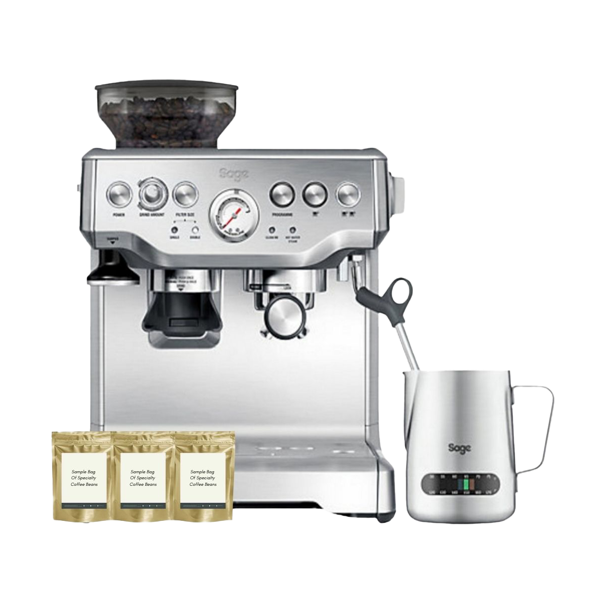 Breville Sage Barista Express Bundle - Limited Offer - BeanBurds Breville Brushed Stainless Steel Coffee Makers & Espresso Machines