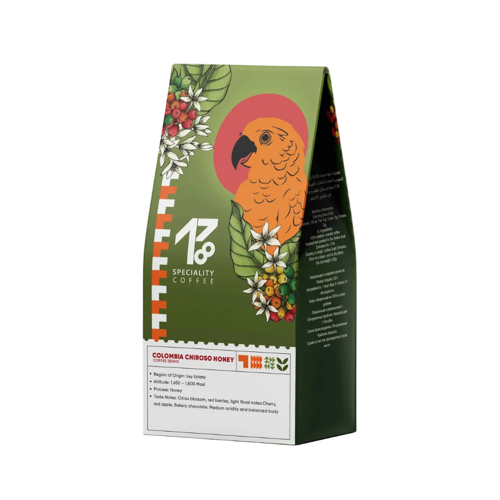 Colombia Chiroso Honey - BeanBurds 1718coffee 250g (10-12 cups) / Whole Beans Coffee Beans