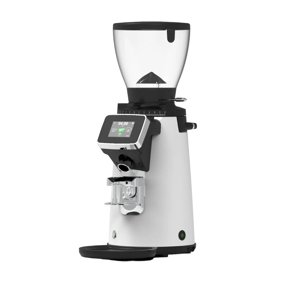 Compak E8 OD Grinder - 83mm, With Red Speed Burrs - White