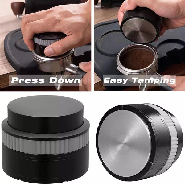 58mm Flat Force Tamper – Precision Manual Tamper for Espresso Machines (Black)
