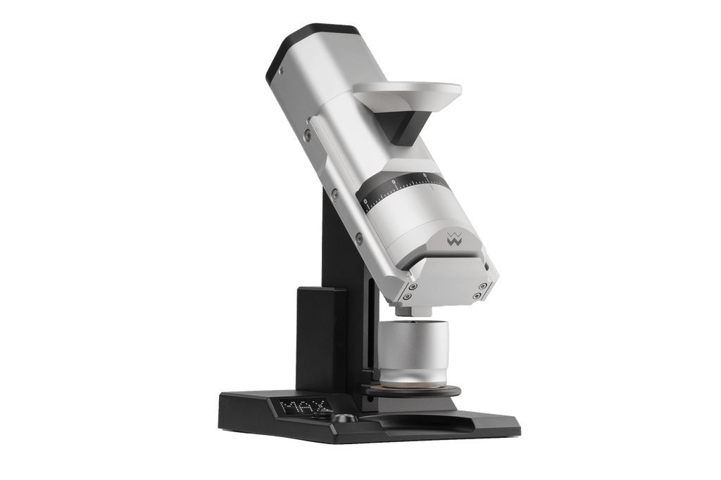 Weber Workshops EG-1 in Silver, angled view