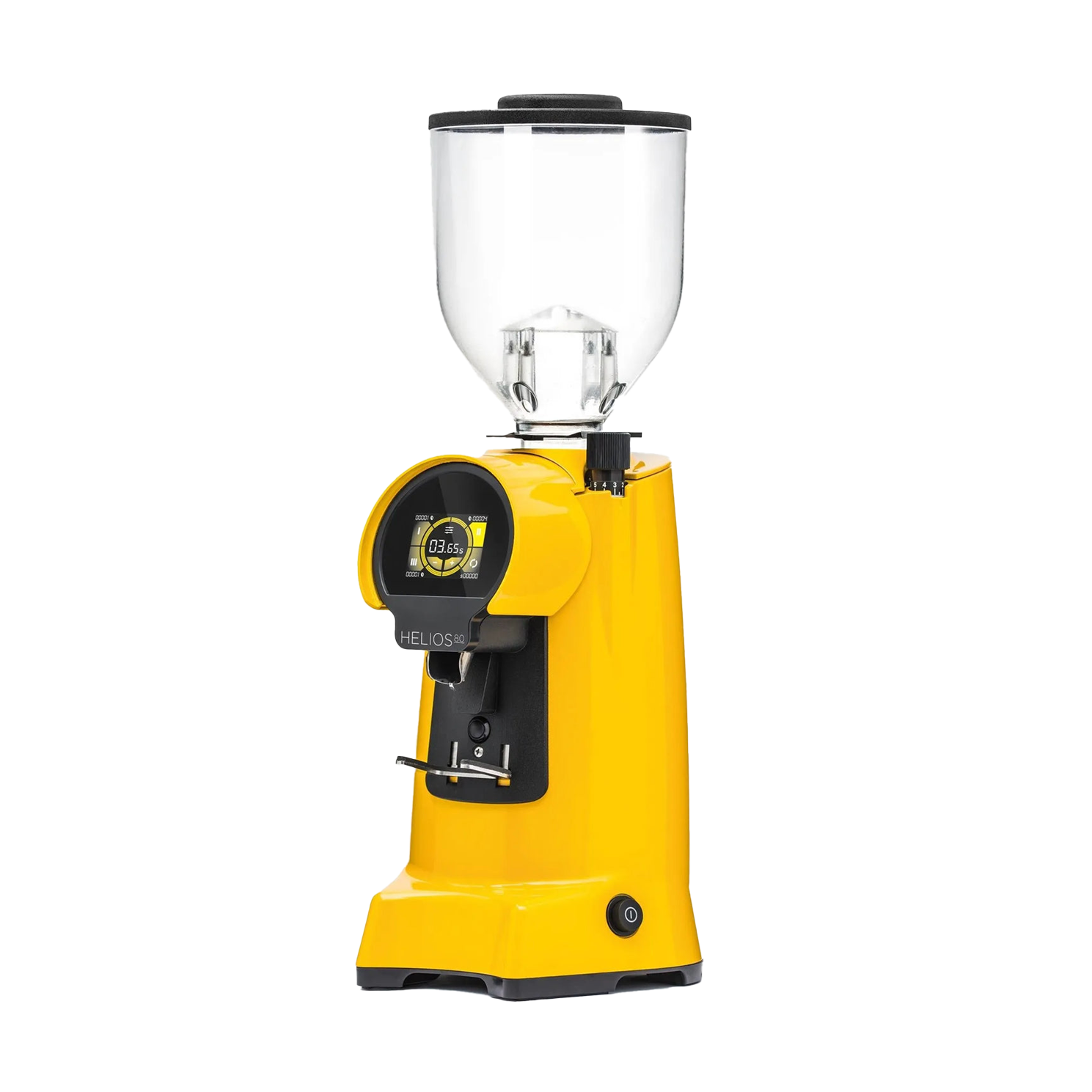 Eureka Helios 80mm Flat Burr On Demand Coffee Grinder - BeanBurds CMI Equipment Yellow Coffee Grinders