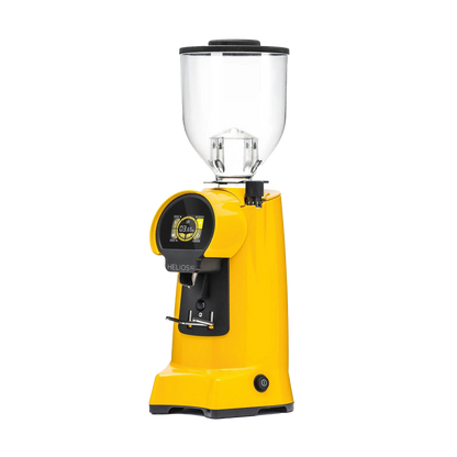 Eureka Helios 80mm Flat Burr On Demand Coffee Grinder - BeanBurds CMI Equipment Yellow Coffee Grinders