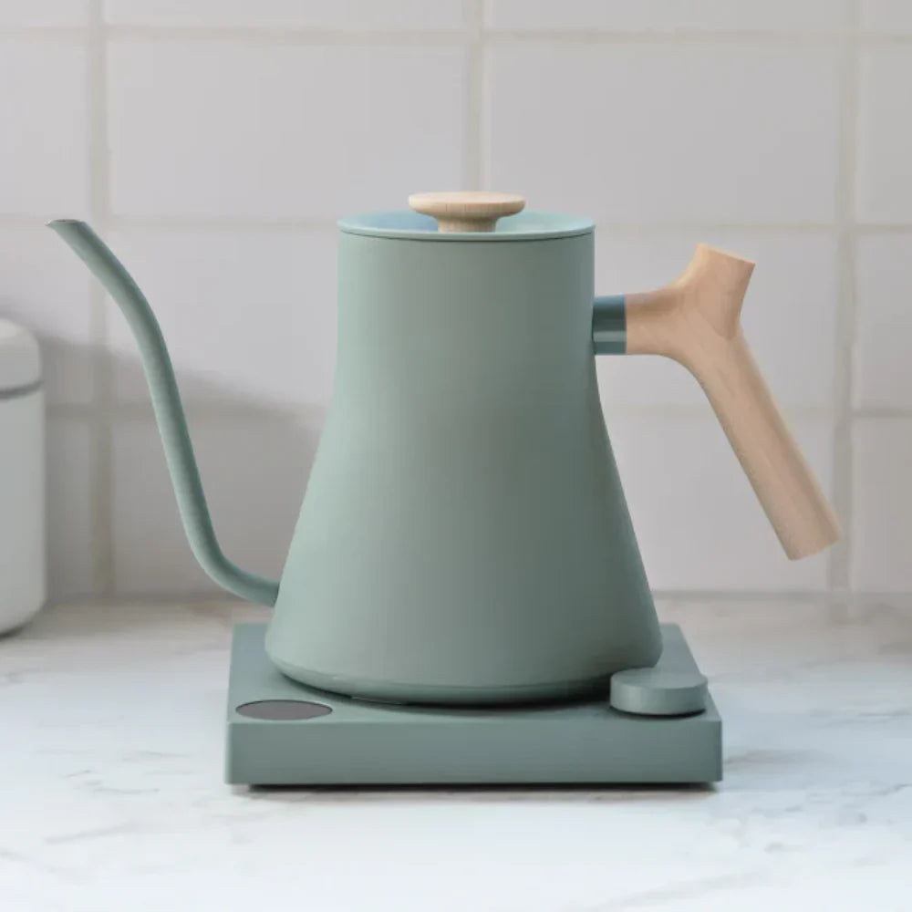 Fellow Stagg Kettle EKG 0.9L - Smoke Green & Maple Wooden Handle