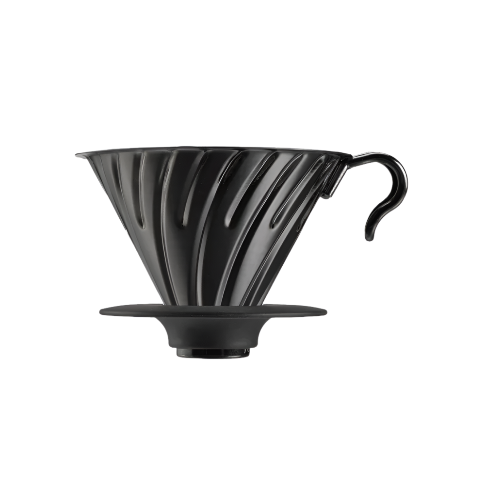 Hario V60 Metal Coffee Dripper Matt Black 02 - BeanBurds Brewing Gadgets Black Coffee Dripper