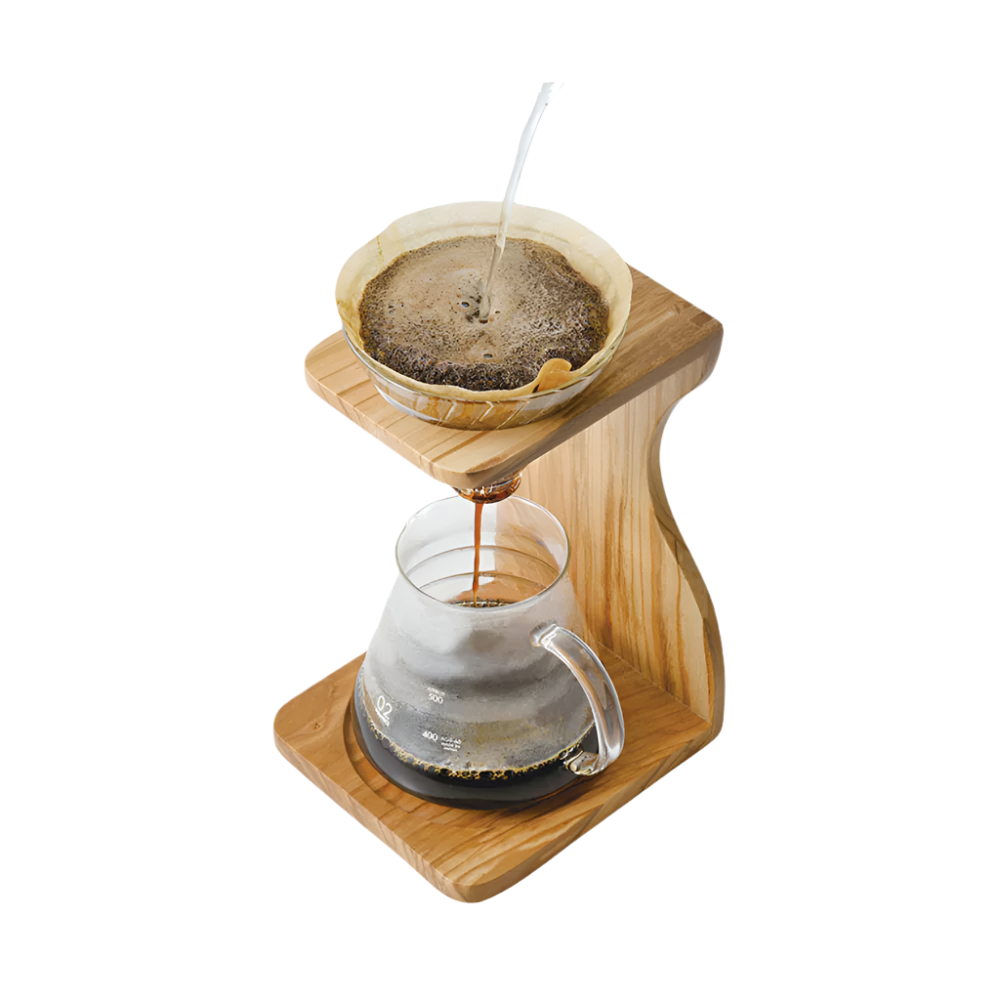 Hario V60 Olive Wood Stand Set