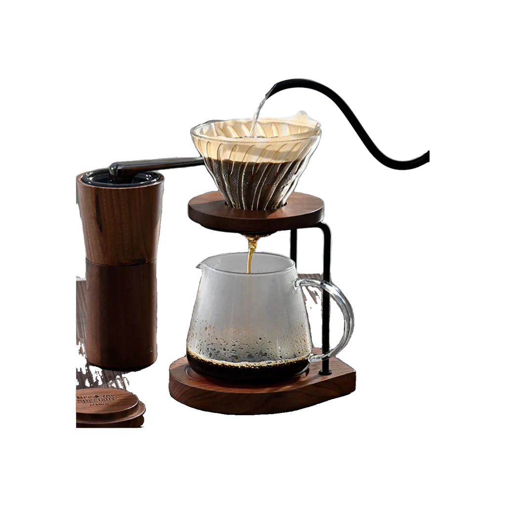 Homogenous Dripper Hario V60 Glass Dripper Walnut – BeanBurds