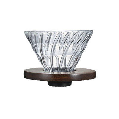 Hario V60 Glass Dripper Walnut - BeanBurds Brewing Gadgets Walnut Coffee Dripper