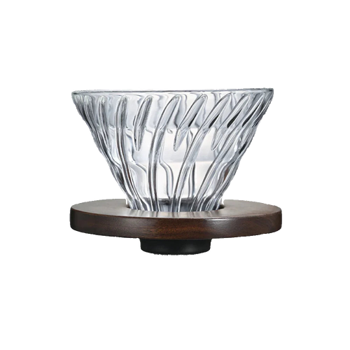 Hario V60 Glass Dripper Walnut - BeanBurds Brewing Gadgets Walnut Coffee Dripper