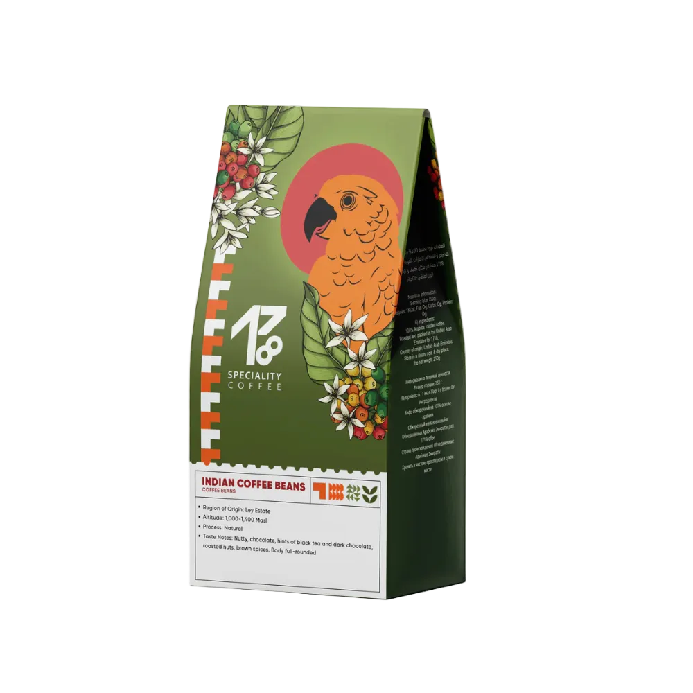 Indian Coffee - BeanBurds 1718coffee 250g (10-12 cups) / Whole Beans / Indian Plantation AAA Coffee Beans