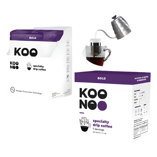 KOONOO Bold Beans - BeanBurds Koonoo Box of 7 x 12g Sachets Specialty Coffee Drip Bags